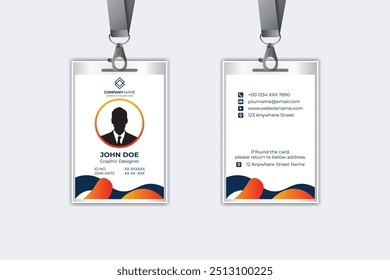 Modern corporate business id card template