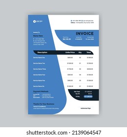 Modern Corporate Business Invoice template