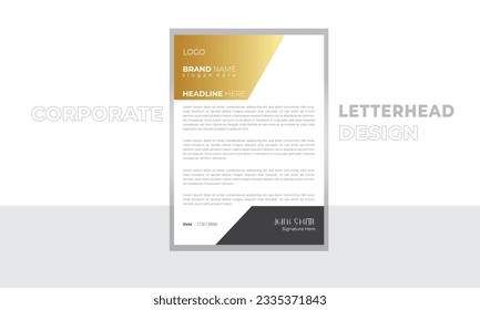 MODERN CORPORATE BUSINESS LETTERHEAD DESIGN