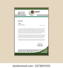 Modern corporate business letterhead simple and clean a4 size with bleed vector design