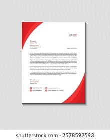 Modern Corporate Business Letterhead Template Design