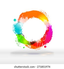 Modern  corporate business offer label. Fresh colors logo, abstract background. Abstract festive colorful cloud. Free therm website and banner design elements. 