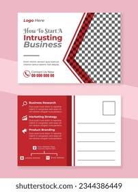 Modern and Corporate Business Postcard Template Design