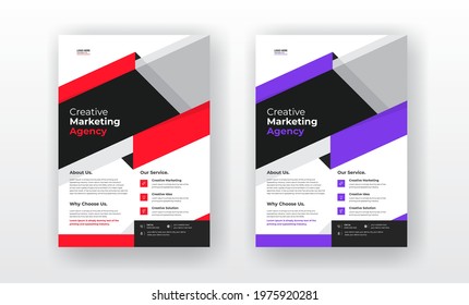 Modern corporate business print ready flyer poster design template, creative template design