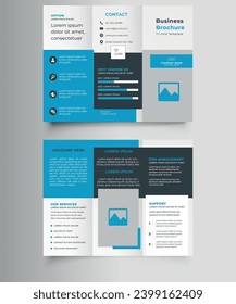 Modern Corporate Business Trifold Brochure Design Template
