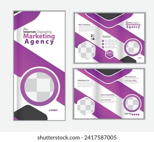 Modern Corporate business trifold brochure template. Creative and Professional tri fold brochure vector design. 