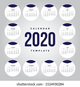 Modern Corporate calendar background template