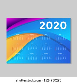 Modern Corporate calendar background template