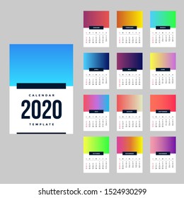 Modern Corporate calendar background template