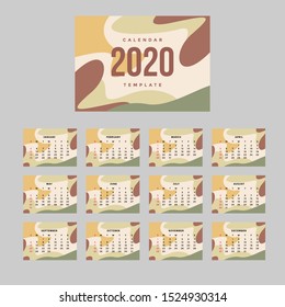 Modern Corporate calendar background template