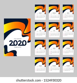 Modern Corporate calendar background template