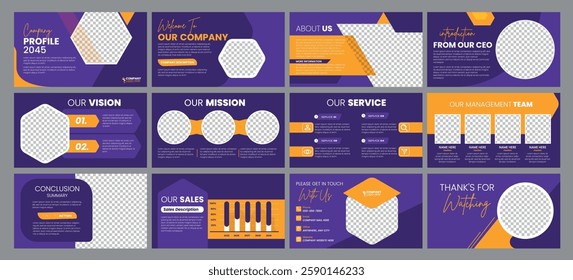 
Modern Corporate Company Profile Presentation Template Fully Editable and Printable