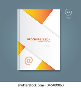 Modern Corporate Concept For Book Or Magazine / Vector Brochure Flyer Template Design A5 Size