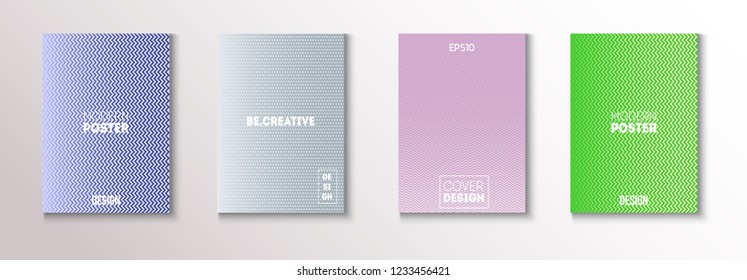 Modern Corporate Cover Design, Simple Vector Music Poster. Geometric Presentation, Green, Gray, Pink, Blue Corporate Identity. Magazine Minimal Cover, Banner. Glam Clean Music Poster Template