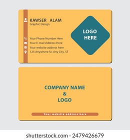 Modern Corporate Creative Exclusive Editing Business Card Design and Visiting Card Design Double-Sided Template