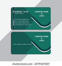 Modern Corporate Creative Exclusive Editing Business Card Design and Visiting Card Design Double-Sided Template