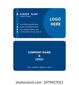 Modern Corporate Creative Exclusive Editing Business Card Design and Visiting Card Design Double-Sided Template