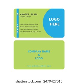 Modern Corporate Creative Exclusive Editing Business Card Design and Visiting Card Design Double-Sided Template