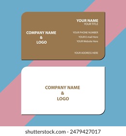 Modern Corporate Creative Exclusive Editing Business Card Design and Visiting Card Design Double-Sided Template