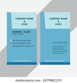 Modern Corporate Creative Exclusive Editing Excellent Business Card Design and Visiting Card Design Double-Sided Template