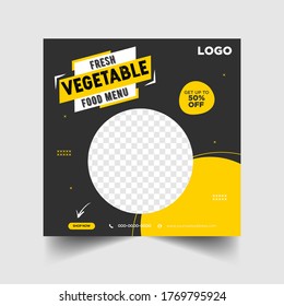 Modern Corporate Creative Social Media Restaurant Food Banner Vector Design Template