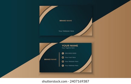Modern corporate double side Creative business card.