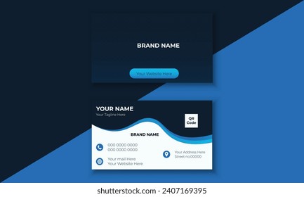 Moderna tarjeta de negocios corporativa de doble lado Creativa.