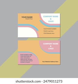 Modern Corporate Editable Abstract Simple Business cards 