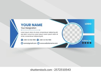 Modern corporate e-mail signature design template