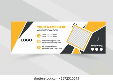 Modern corporate e-mail signature design template