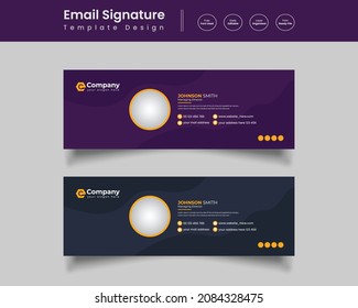 Modern corporate email signature template design 