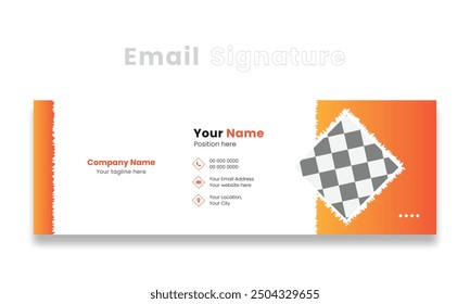 Modern Corporate Email Signature Template in Vector.