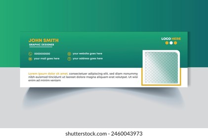 Modern corporate email signature vector template, EPS10 vector illustration