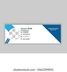 Modern corporate email signature vector template