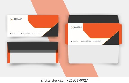 Sobre corporativo moderno, diseño del sobre 