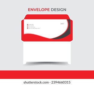 Plantilla de diseño de sobres moderna y corporativa 