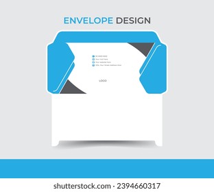Plantilla de diseño de sobres moderna y corporativa 