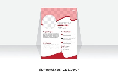 Moderner Corporate Flyer A4 Vektorvorlage für Druck, perfekt für kreative professionelle Geschäftswelt.