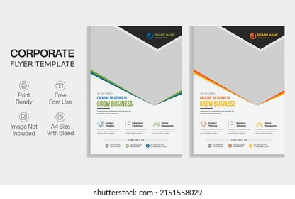 modern corporate flyer design with a4 size
professional red blue flyer template