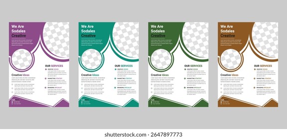 Design moderno de panfleto corporativo | Modelo editável de brochura de negócios criativos
