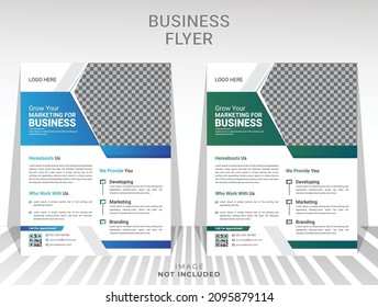 Modern Corporate Flyer Design template vector. photo background, vector template in A4 size.
