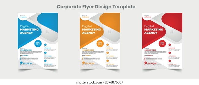 Plantilla moderna de diseño de volante corporativo