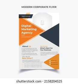 Modern corporate flyer design template