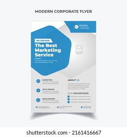 Modern corporate flyer design template