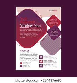 Modern corporate flyer design template