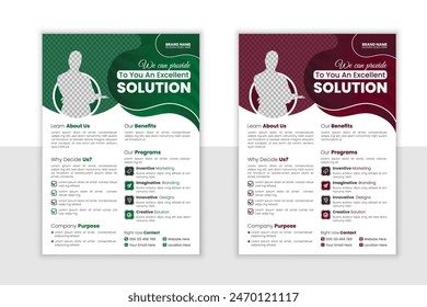 Modern Corporate Flyer Design Template, Marketing, layout, Annual Report, Vector illustrator ,Corporate Business Flyer, poster,  brochure cover design layout background, two colors scheme.