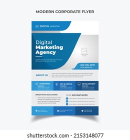 Modern corporate flyer template design