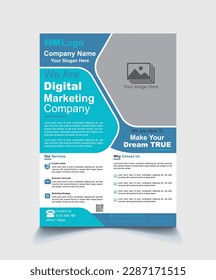 Modern corporate flyer template design in A4