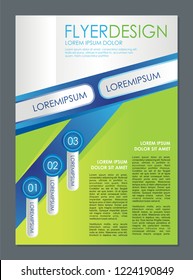 Modern corporate flyer template with Green and Blue color design, stylish and luxury layout design.