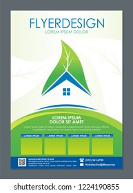 Modern corporate flyer template with Green and Blue color design, stylish and luxury layout design.